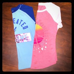 TWO girls 3/4 length sleeve shirts!!